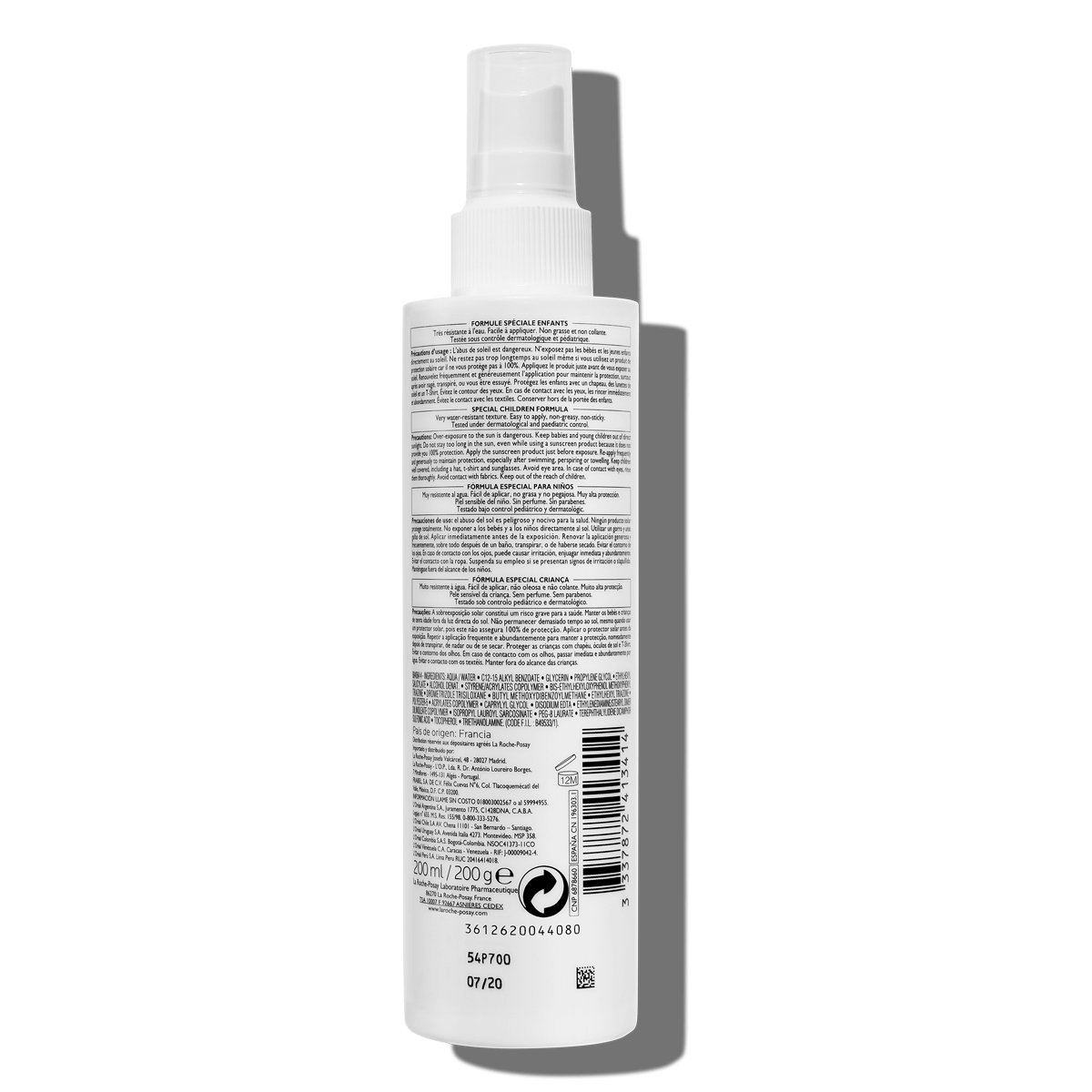 La Roche Posay ProductPage Sun Anthelios Dermo Pediatrics Spray Spf50 